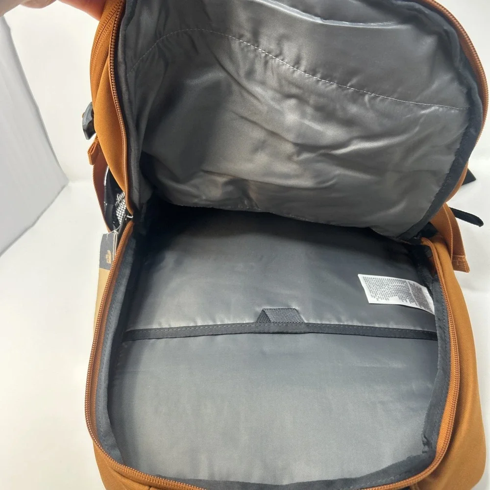 NWT The North Face Pivoter Orange/Brown Backpack FlexVent Laptop Compartment